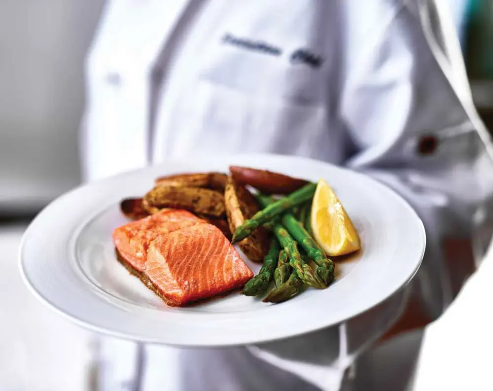 Salmon on a plate