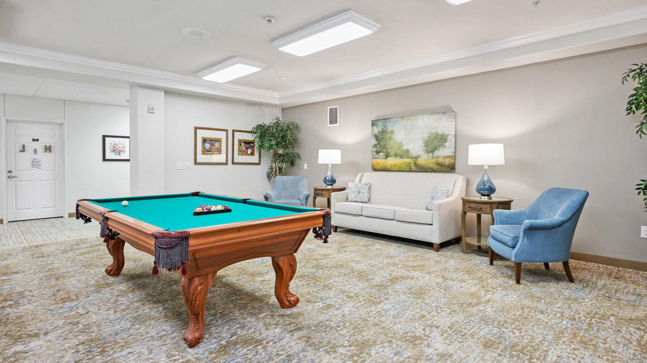 The game room at Liberty Heights