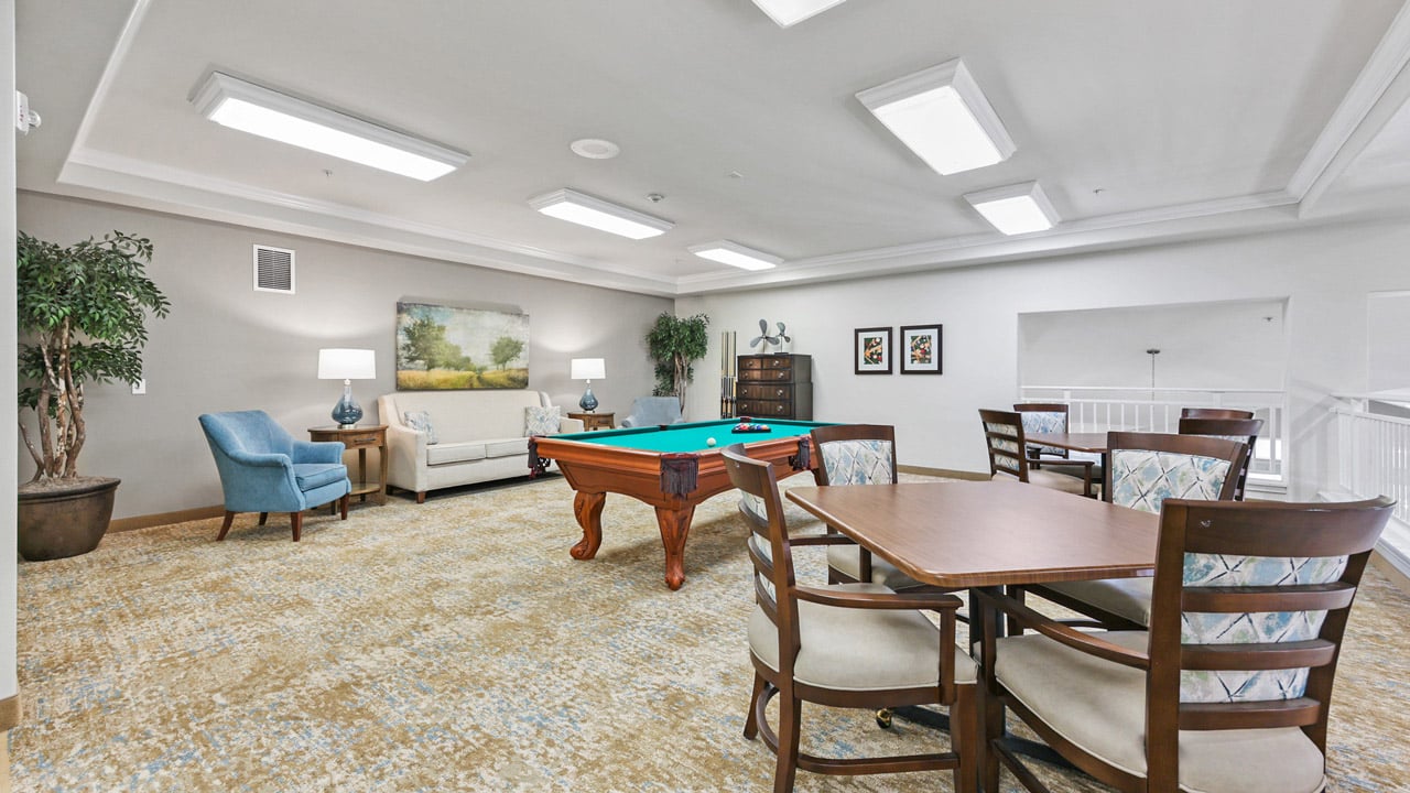 The game room at Liberty Heights