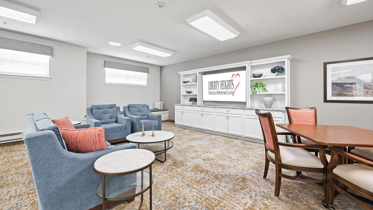 The TV lounge at Liberty Heights